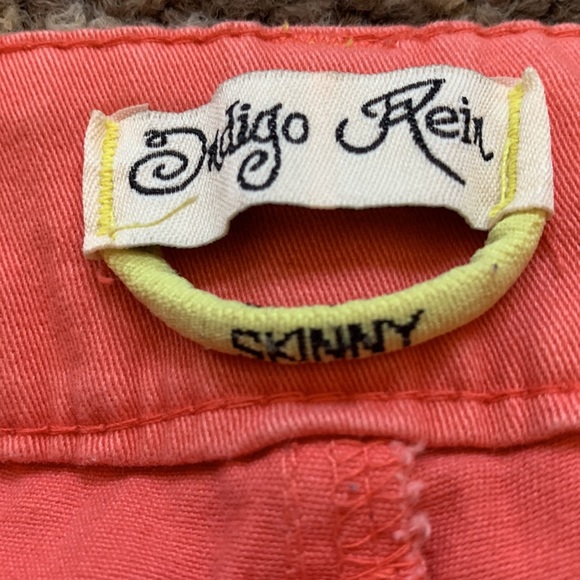 🔥Indigo Rein Coral Skinny Jeans Size 1 - Picture 3 of 6